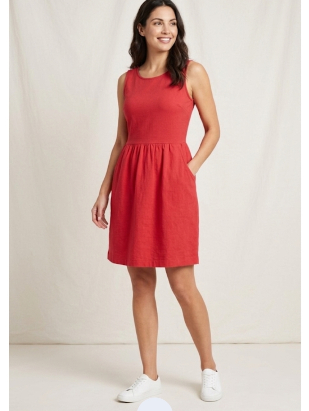 Garnet Hill Sleeveless Skater Dress Red‎ Size 4